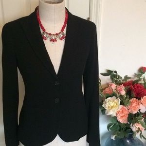 Theory black wool blazer size 2